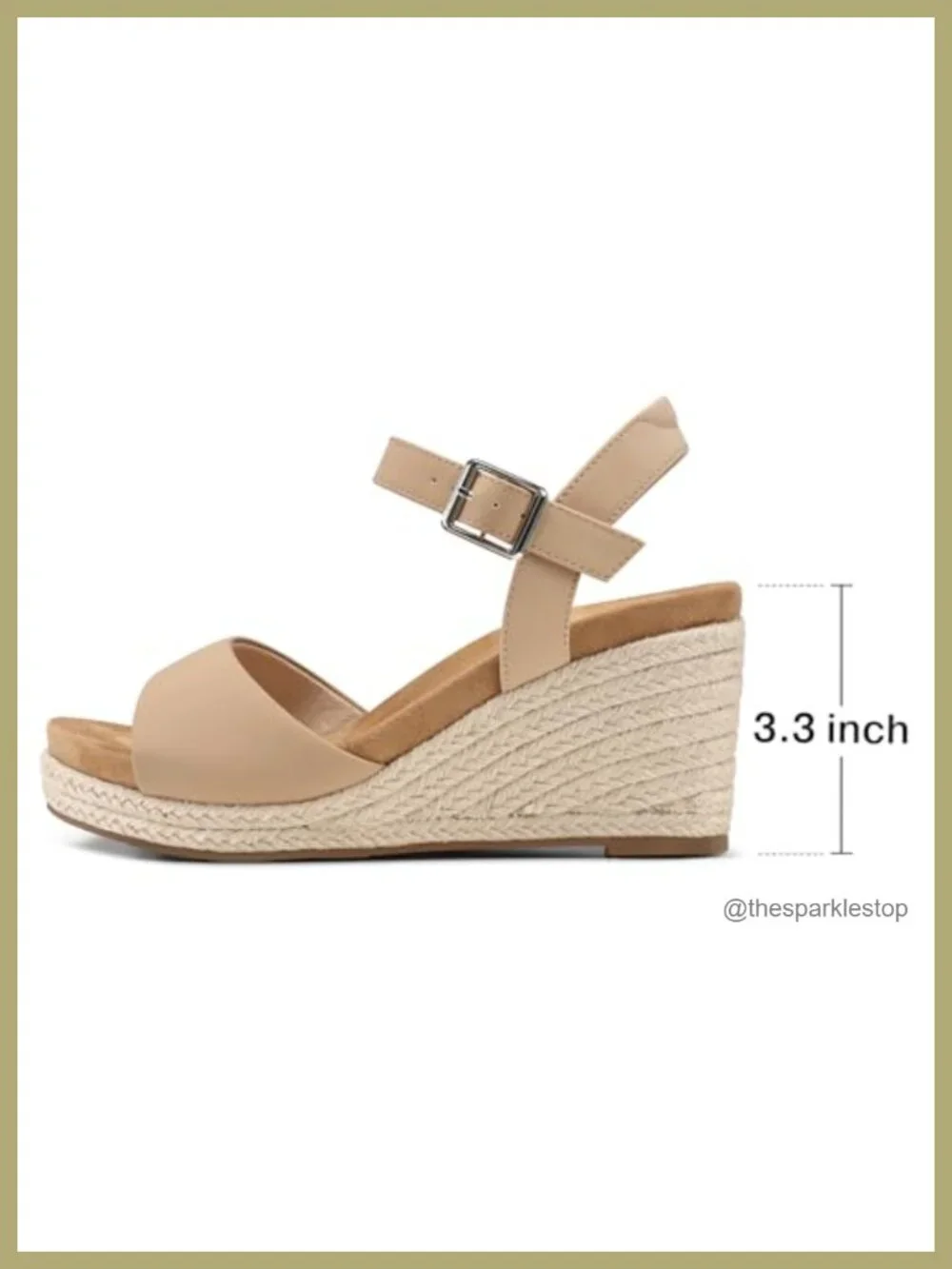Women's Wedge Sandals Dressy Platform Espadrilles Faux Leather Non-Slip TPR